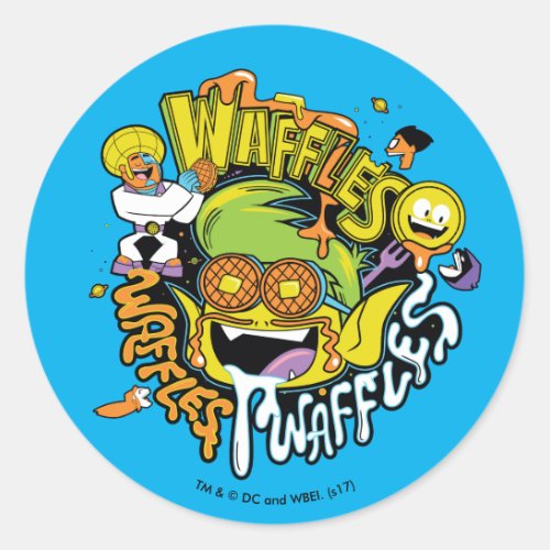 Teen Titans Go  Beast Boy Waffles Classic Round Sticker