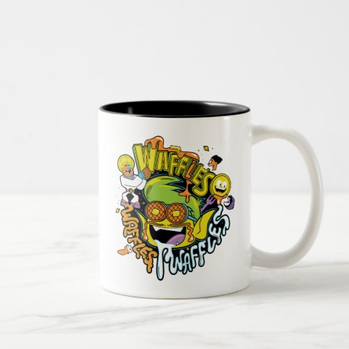 Teen Titans Go  Beast Boy Waffles Two_Tone Coffee Mug