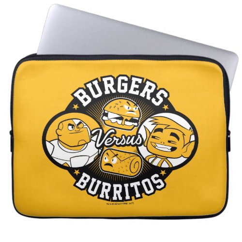 Teen Titans Go  Burgers Versus Burritos Laptop Sleeve