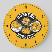 Teen Titans Go! | Burgers Versus Burritos Large Clock