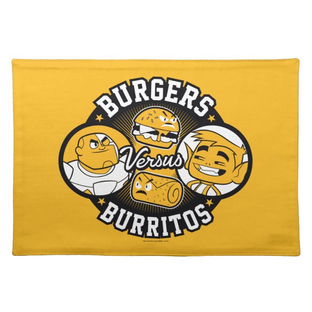 Teen Titans Go! | Burgers Versus Burritos Placemat (Front)