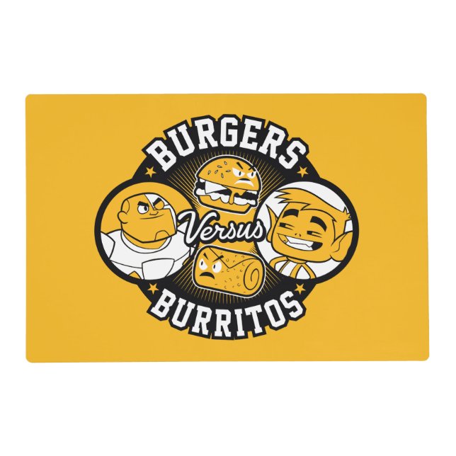 Teen Titans Go! | Burgers Versus Burritos Placemat (Front)