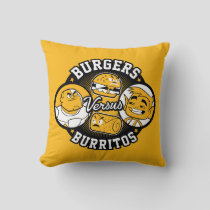 Teen Titans Go! | Burgers Versus Burritos Throw Pillow