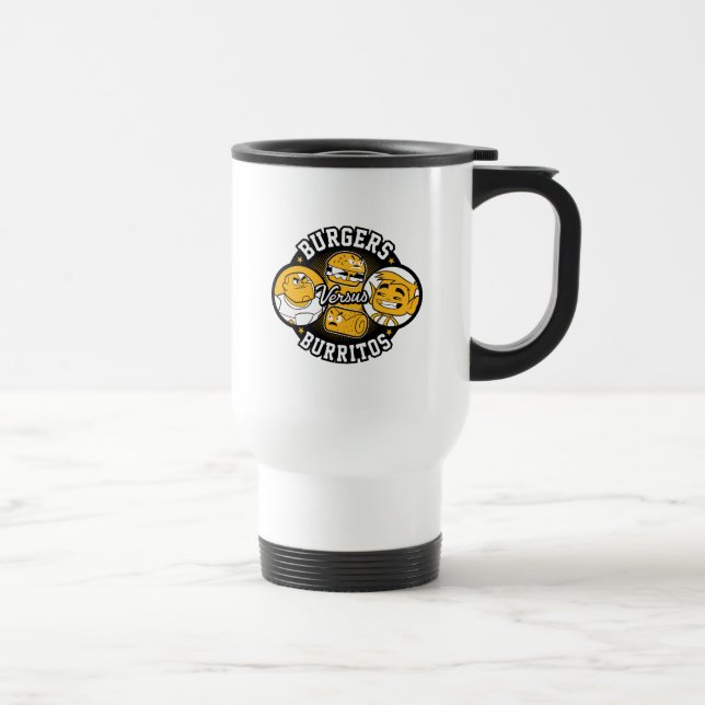Teen Titans Go! | Burgers Versus Burritos Travel Mug (Right)