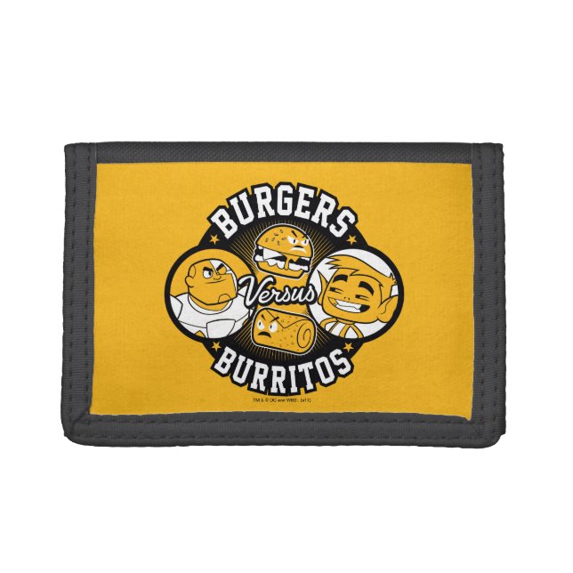 Teen Titans Go! | Burgers Versus Burritos Trifold Wallet (Front)