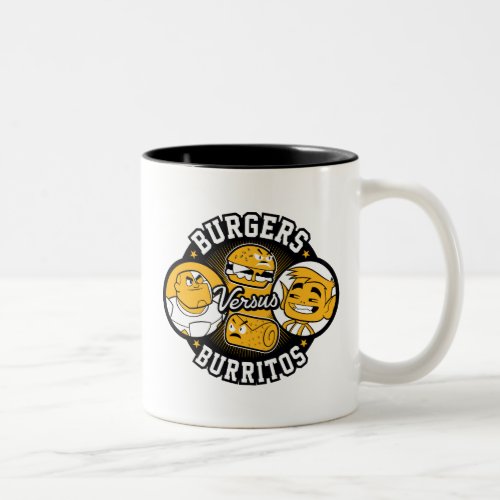 Teen Titans Go  Burgers Versus Burritos Two_Tone Coffee Mug