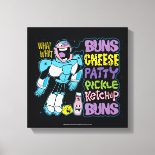 Teen Titans Go!   Cyborg Burger Rap Canvas Print