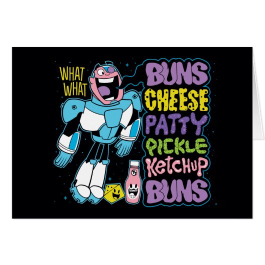 Teen Titans Go! | Cyborg Burger Rap Cards (Front Horizontal)