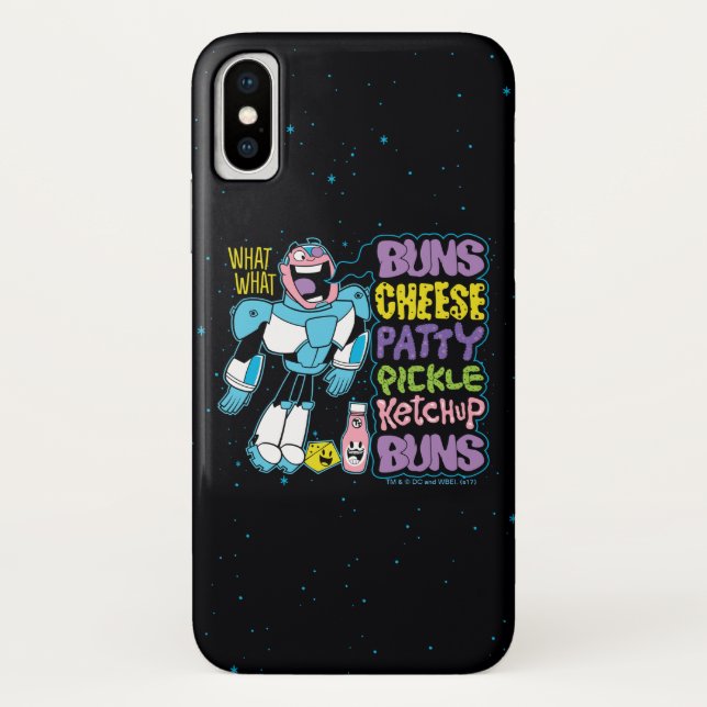 Teen Titans Go! | Cyborg Burger Rap Case-Mate iPhone Case (Back)