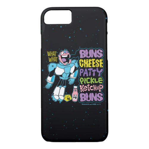 Teen Titans Go  Cyborg Burger Rap iPhone 87 Case