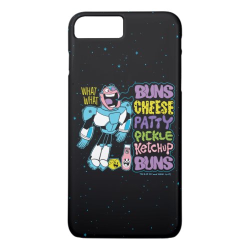 Teen Titans Go  Cyborg Burger Rap iPhone 8 Plus7 Plus Case