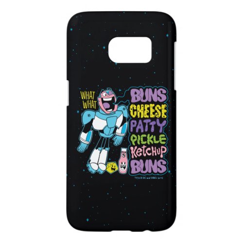 Teen Titans Go  Cyborg Burger Rap Samsung Galaxy S7 Case
