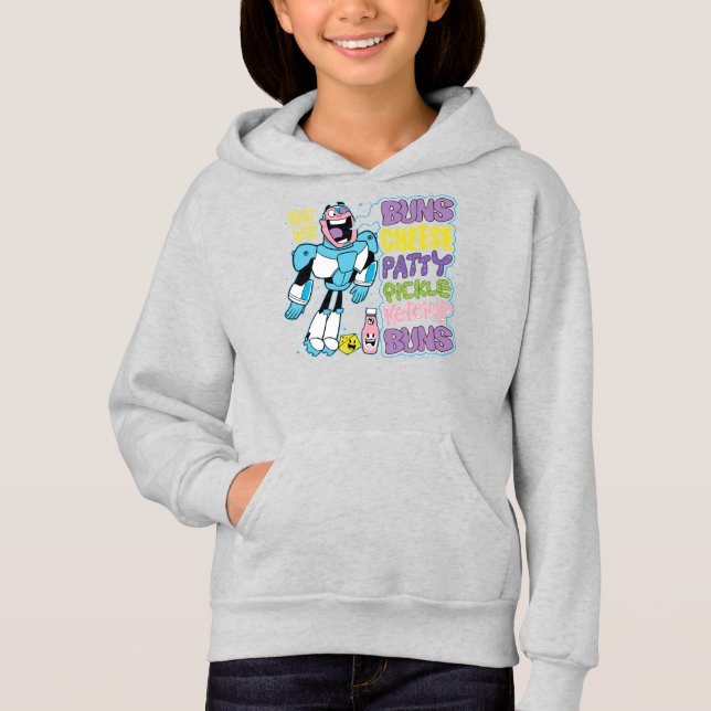 Teen Titans Go! | Cyborg Burger Rap Hoodie (Front)