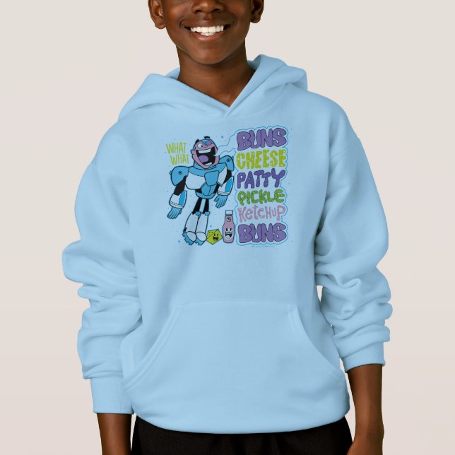 Teen Titans Go! | Cyborg Burger Rap Hoodie (Front)