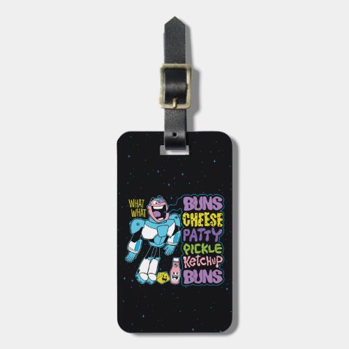 Teen Titans Go  Cyborg Burger Rap Luggage Tag