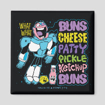 Teen Titans Go! | Cyborg Burger Rap Magnet
