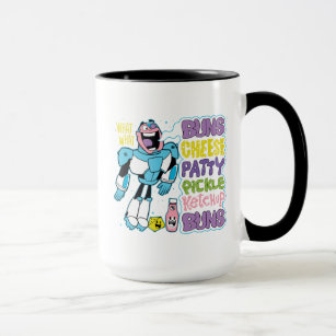 Teen Titans Go!   Cyborg Burger Rap Mug