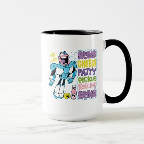 Teen Titans Go  Cyborg Burger Rap Mug