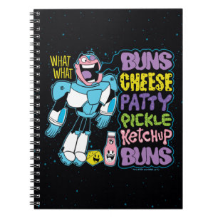 Teen Titans Go! Cyborg Burger Rap Notebook