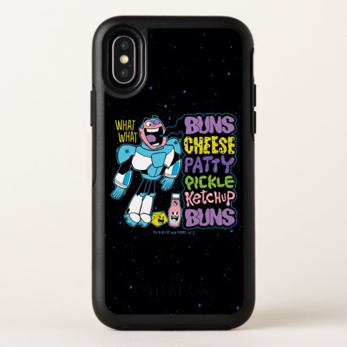 Teen Titans Go  Cyborg Burger Rap OtterBox Symmetry iPhone X Case
