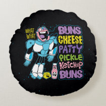 Teen Titans Go! | Cyborg Burger Rap Round Pillow