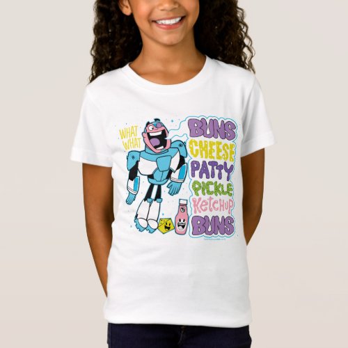 Teen Titans Go  Cyborg Burger Rap T_Shirt