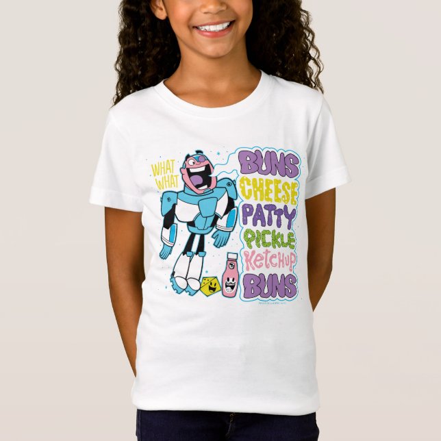 Teen Titans Go! | Cyborg Burger Rap T-Shirt (Front)