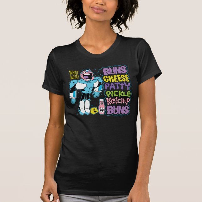 Teen Titans Go! | Cyborg Burger Rap T-Shirt (Front)