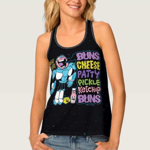 Teen Titans Go  Cyborg Burger Rap Tank Top