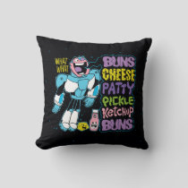 Teen Titans Go! | Cyborg Burger Rap Throw Pillow