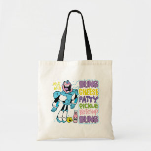 Teen Titans Go! Cyborg Burger Rap Tote Bag