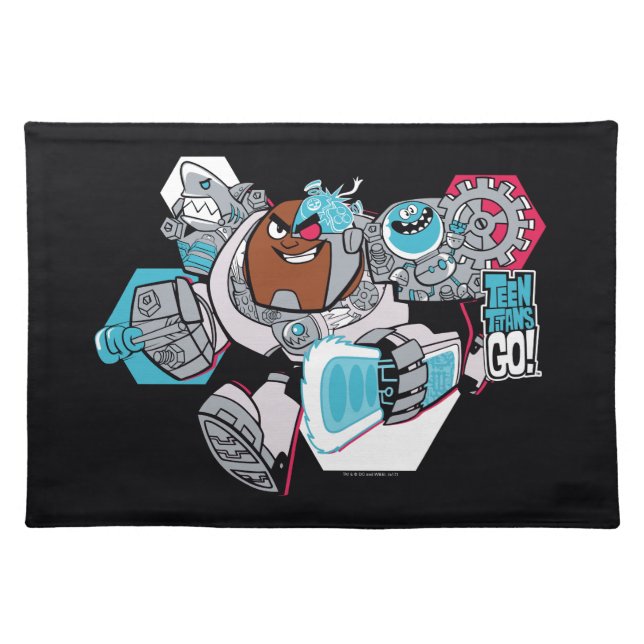 Teen Titans Go! | Cyborg's Arsenal Graphic Cloth Placemat (Front)