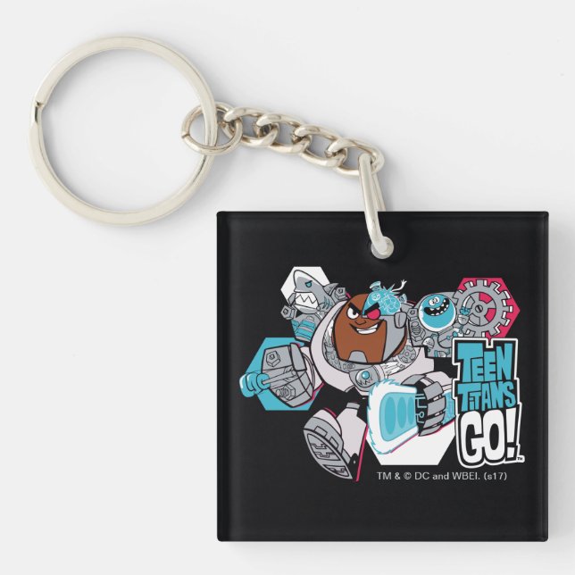 Teen Titans Go! | Cyborg's Arsenal Graphic Keychain (Front)