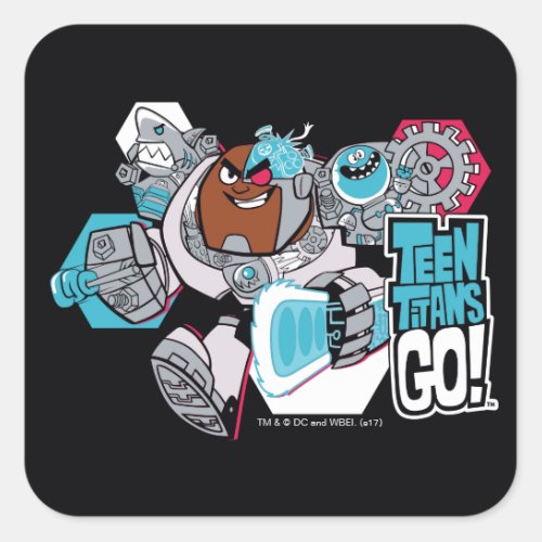 Teen Titans Go  Cyborgs Arsenal Graphic Square Sticker