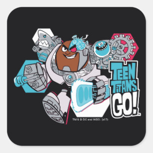 Teen Titans Go! Cyborg's Arsenal Graphic Square Sticker