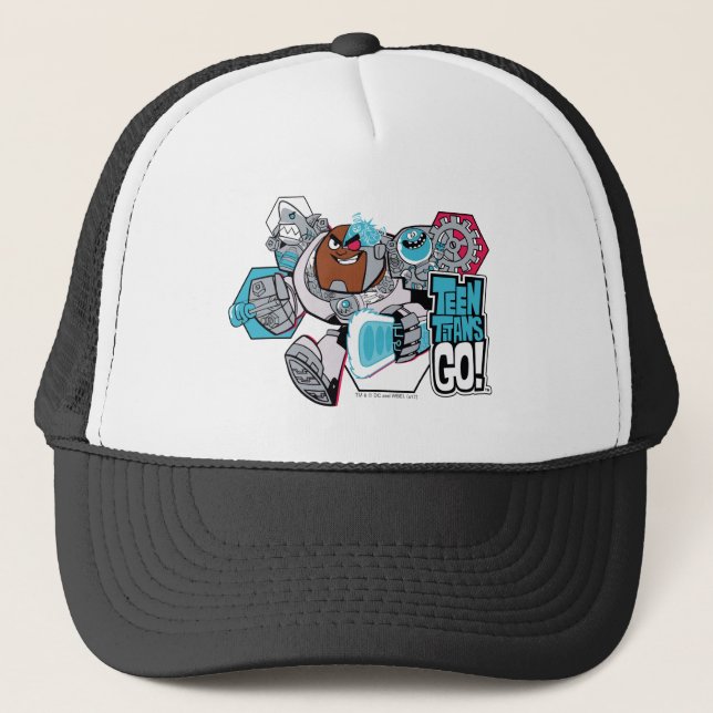 Teen Titans Go! | Cyborg's Arsenal Graphic Trucker Hat (Front)