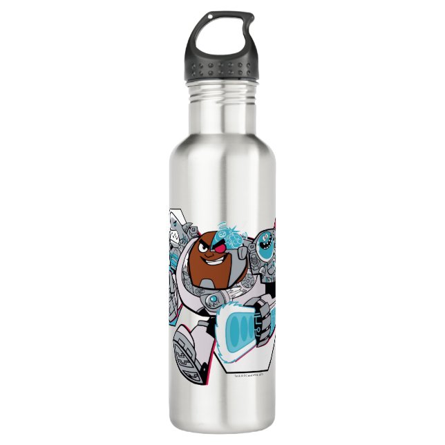 Teen Titans Go! | Cyborg's Arsenal Graphic Water Bottle (Front)