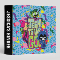 Teen Titans Go! | "Girls Girls" Animal Print Logo Binder