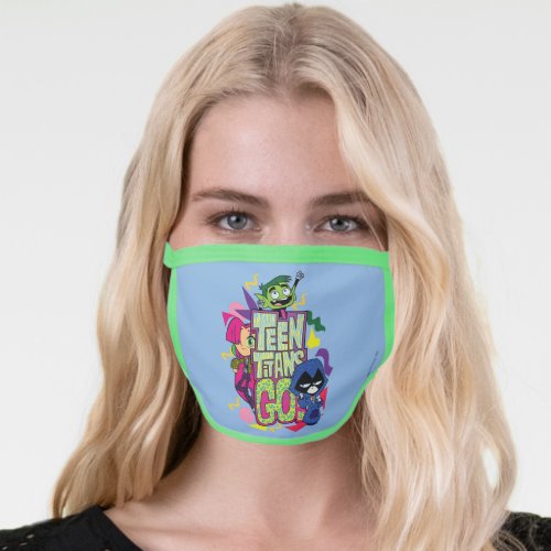 Teen Titans Go  Girls Girls Animal Print Logo Face Mask