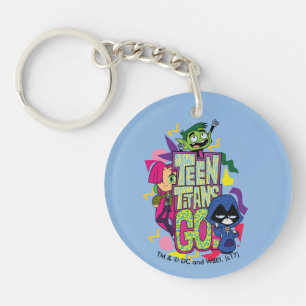 Teen Titans Go! "Girls Girls" Animal Print Logo Keychain