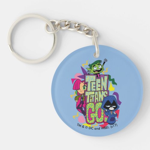 Teen Titans Go  Girls Girls Animal Print Logo Keychain