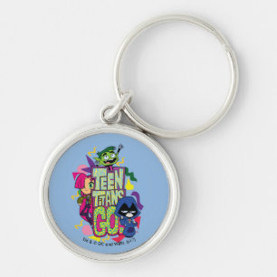 Teen Titans Go! "Girls Girls" Animal Print Logo Keychain