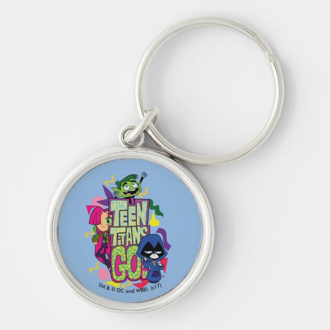 Teen Titans Go! | "Girls Girls" Animal Print Logo Keychain (Front)