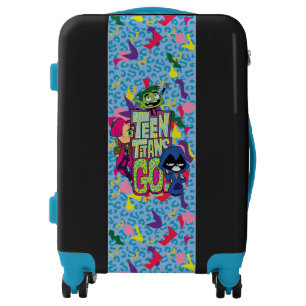 Teen Titans Go!   "Girls Girls" Animal Print Logo Luggage
