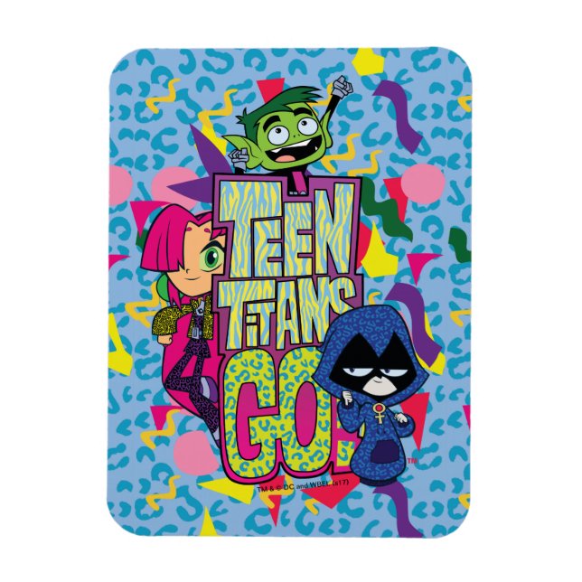 Teen Titans Go! | "Girls Girls" Animal Print Logo Magnet (Vertical)