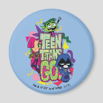 Teen Titans Go! | "Girls Girls" Animal Print Logo Magnet