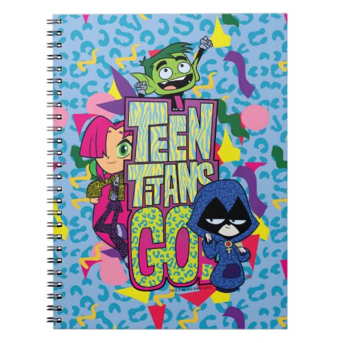 Teen Titans Go  Girls Girls Animal Print Logo Notebook