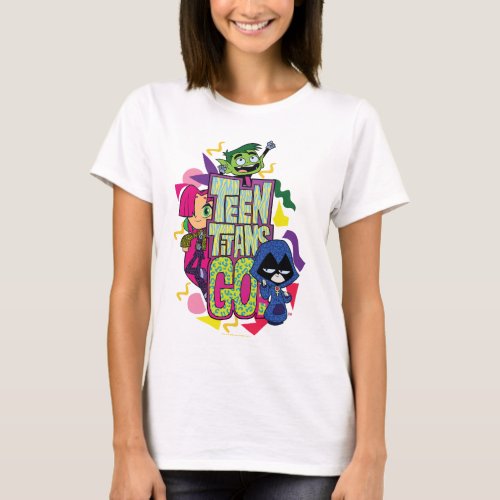 Teen Titans Go  Girls Girls Animal Print Logo T_Shirt