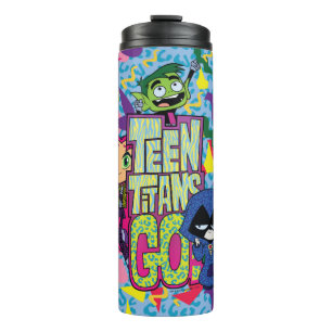 Teen Titans Go! "Girls Girls" Animal Print Logo Thermal Tumbler