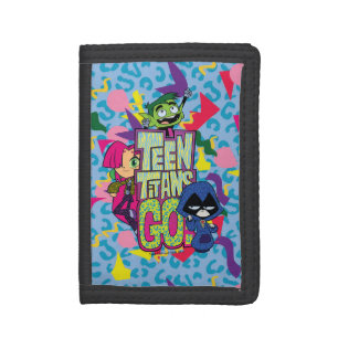Teen Titans Go!   "Girls Girls" Animal Print Logo Trifold Wallet